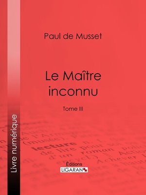 cover image of Le Maître inconnu